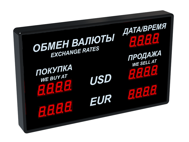 Табло валют TB321-38DT для помещения банка 